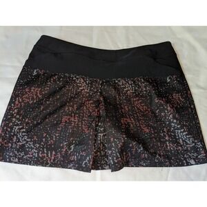 Adidas Golf Skirt Lined Shorts Size Large Black Multicolor Pockets‎
